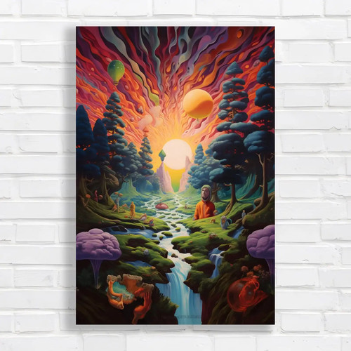 Vibrant psychedelic landscape - psychedelic,