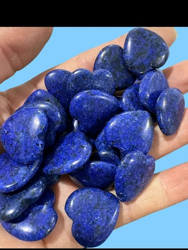 Lapis lazuli crystal hearts - 10,