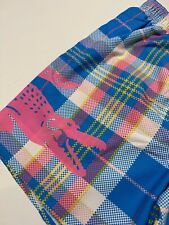 Brand new LACOSTE Swim shorts in blue check - Quick Dry  -Regular Fitting -Small