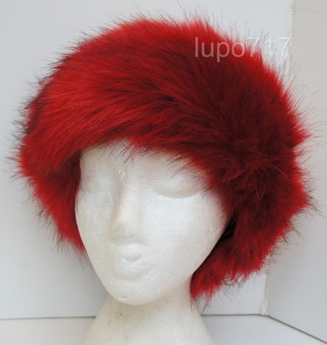 Dark red mix fluffy faux - red, fur