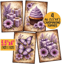 Vintage Lilac Card Toppers