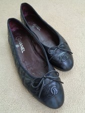 CHANEL BLACK QUILTED BALLET
