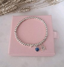 Silver Initial Birthstone