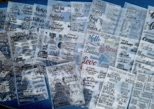 Choice of Craft Stamps,Verses,Sentiments,Relatives,Phrases,Birthday,Sympathy etc