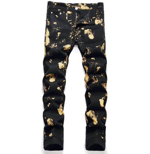 Men black denim cotton - black,