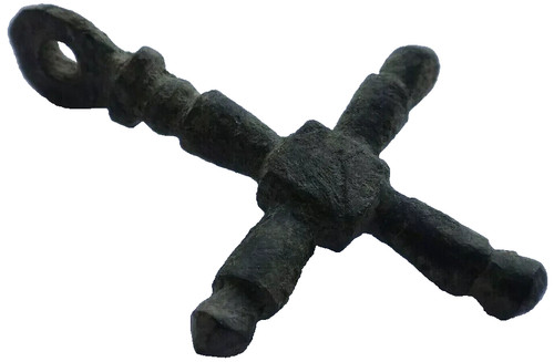 Byzantine bronze cross 40mm - bronze, /