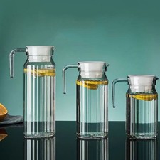 600ml/800ml/1.1L/2L Acrylic Jug Lid Kitchen Water Juice Milk Drinks Container