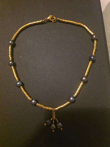 Vintage bamboo link chain - bamboo,