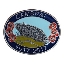 WW1 Battle Of Cambrai Anniversary Military Tank Remembrance Enamel Badge