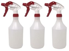 3 x 750ml Empty Trigger Water Spray Bottles with Measuring Gauge Garden Plants