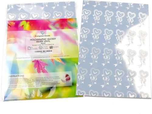Silver holographic vinyl - silver,