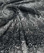 Black Grey Snake Print Viscose