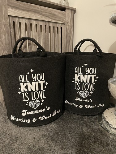 Personalised knitting bag