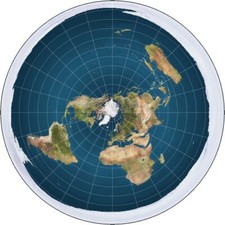 Flat Earth Map Circle Vinyl