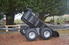 Quad ATV Tipping Trailer 4wheeled 1500lb By Rock Machinery