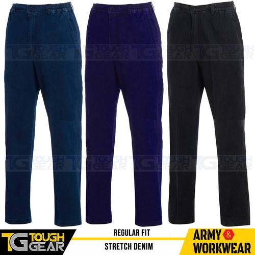 Mens stretch jeans elasticated - jeans,