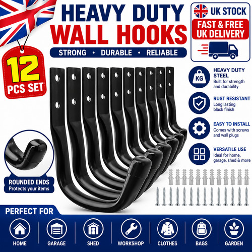 12pcs heavy duty - duty, hooks