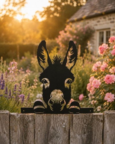 Donkey garden decor metal - garden,