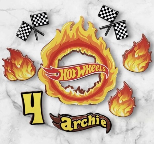 Hot wheels car racing cake - wheels,