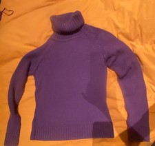 Zara Purple Wool Mix Roll neck Jumper size M