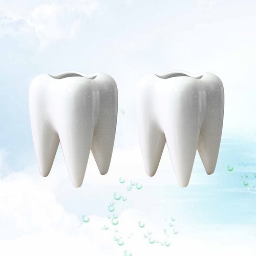 Adorable white ceramic teeth - white,