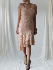 Luxurious Renato Nucci Lace Silk Evening Cocktail Party Dress Size 40