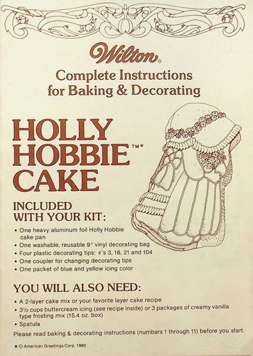 1980 wilton holly hobbie cake - "holly,