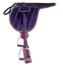 New Suede Race Horse Excercise Saddle with Leathers - Irons - Girth