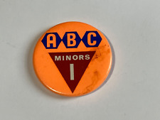 VINTAGE ABC MINORS LETTER I PIN BADGE 