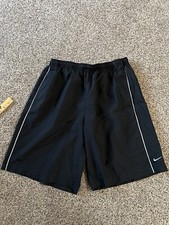 Vintage Nike Shorts Mens XL Lined Black Board Swim Trunk Mesh Hybrid Elastic