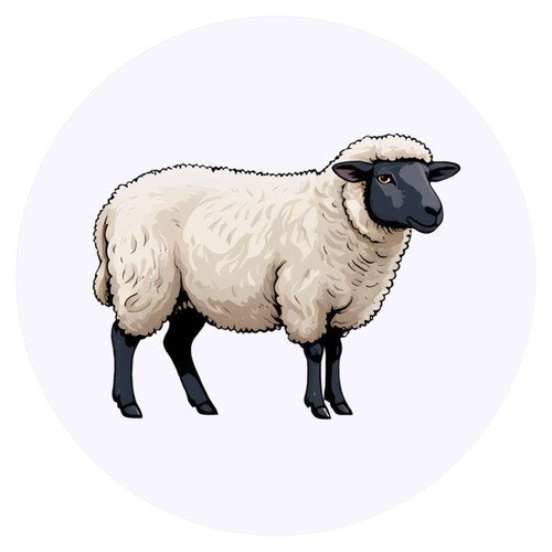 Suffolk sheep stickers - sheep',