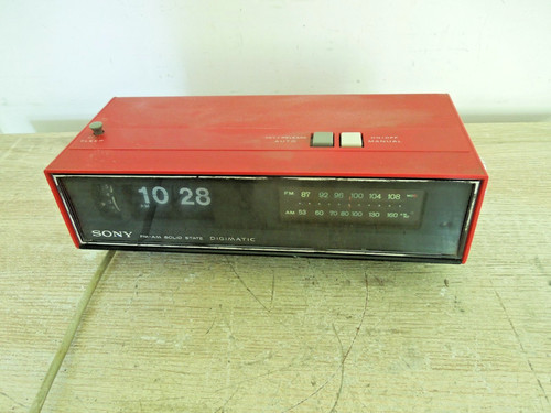 Vintage 70s red sony - vintage,