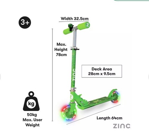 Zinc dino foldable light - zinc, up