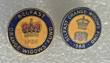 Belfast Loyal Orange Widows Fund - Metal Enamel Badges - 1985 & 1986