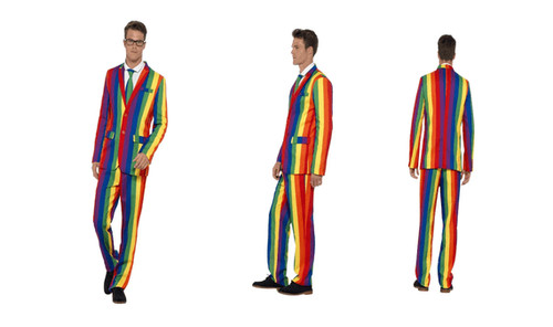 Mens rainbow suit costume - suit,