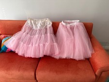 2x Ladies Tulle Petticoat  Bridal Underskirt 50s Rockabilly Tutu Party Skirt