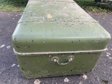 Large Military Metal Storage Trunk .full Working Order .great Used Condition