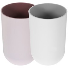  2 Pcs Mouthwash Cup Drinking Toothbrush Travel Bathroom Beaker Tumbler Cups