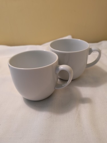 Pair denby white mugs - pair, (2)