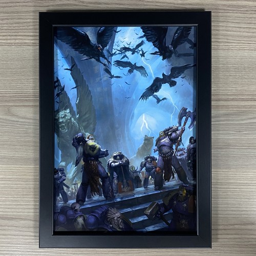 Space wolves framed - wolves, art.