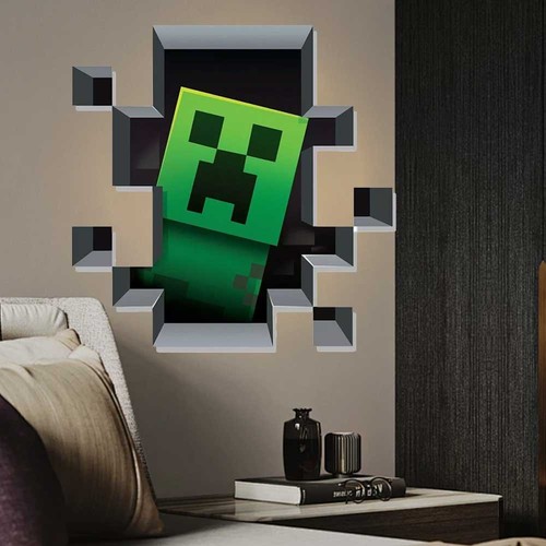 Smashed wall mural - 3d,