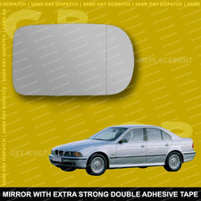 For BMW 5 Series E39 wing mirror glass 95-03 Right Driver side with Wide Angle