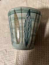 Isle of Man Hand painted Pottery Pot