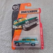 Matchbox 1-125 Series - #88/125 '63 Cadillac Ambulance - Metallic Blue-Green