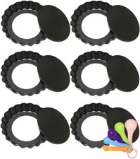 4 inch Mini Tart and Quiche Pan Round Individual Pie Dish Tart Tins for Baking