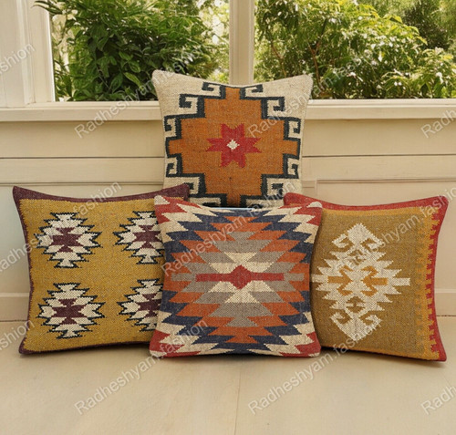 Set kilim jute cushion - set,