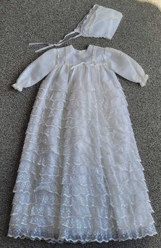 White baby christening - white,