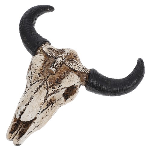 Resin bull horn skull wall - bull,
