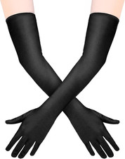Long Elbow Satin Gloves, Long