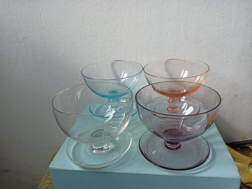 Set vintage blue glass - 4,